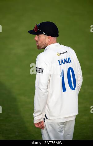 Sussex v Somerset - Rothesay County Championship HOVE, ANGLETERRE - 13 AVRIL : Danny Lamb de Sussex pendant Sussex v Somerset au 1st Central County Gr Banque D'Images
