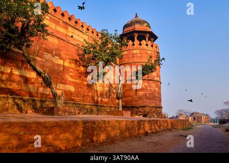 Inde, état de l'Uttar Pradesh, Fatehpur Sikri, ancienne capitale de l'Empire moghol, la Grande Mosquée Jama Masjid Banque D'Images