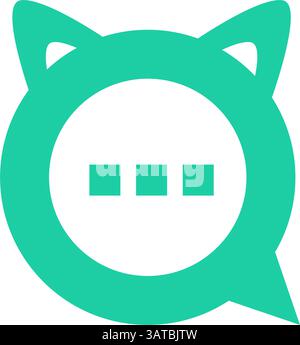 Illustration de conception de logo de chat de bulle Illustration de Vecteur
