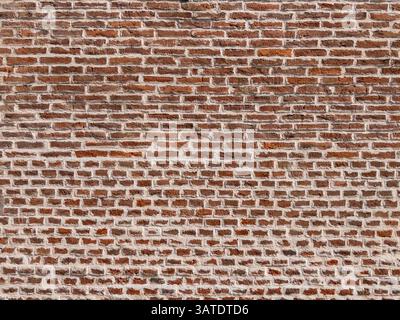 Texture de vieux mur de briques rouges ancien, fond de mur de style rétro vintage Banque D'Images