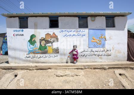 12 mai 2016 - près de Khanaqin City, Irak - éducation à l'hygiène dans un camp de réfugiés irakien (crédit image : © ton Koene via ZUMA Wire) Banque D'Images