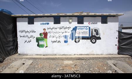 12 mai 2016 - près de Khanaqin City, Irak - éducation à l'hygiène dans un camp de réfugiés irakien (crédit image : © ton Koene via ZUMA Wire) Banque D'Images