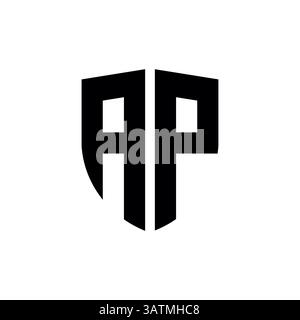 Lettre ap ou PA modèle de logo Illustration de Vecteur