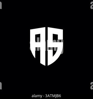 Modèle de logo lettre AS ou sa Illustration de Vecteur