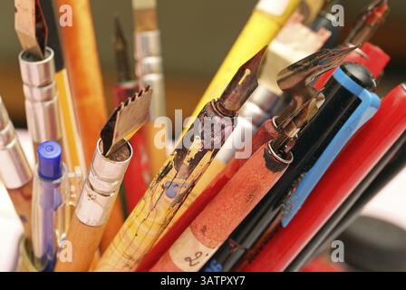 Plumes et stylos Banque D'Images