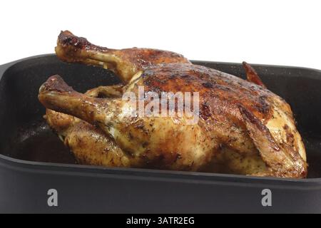 Poulet frit dans un moule poulet frit dans une poêle prête à manger Banque D'Images