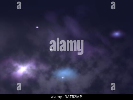 Petite partie d'un champ d'étoiles infini de l'espace dans l'Univers. Éléments de cette image fournis par la NASA Banque D'Images