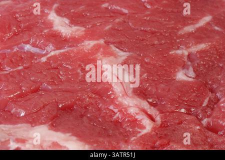 Gros plan d'une tranche de bœuf gros plan d'une tranche de bœuf Banque D'Images
