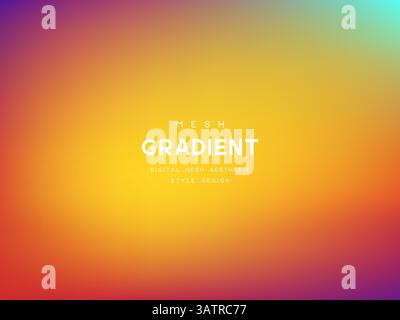 Fond dégradé abstrait. Coucher de soleil plage ou couleurs d'été. Couleurs orange, violet, jaune, rose et bleu. Vecteur. Illustration de Vecteur