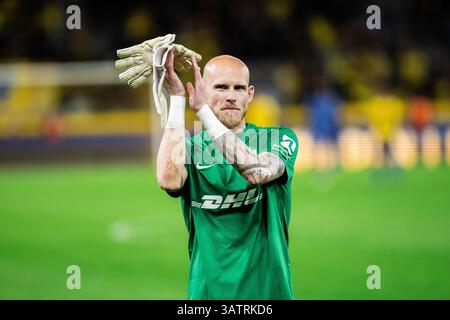 Broendby, Danemark. 18 avril 2025. Andreas Hansen du FC Nordsjaelland vu après le match de 3F Superliga entre Broendby IF et FC Nordsjaelland au Broendby Stadion à Broendby. Crédit : Gonzales photo/Alamy Live News Banque D'Images