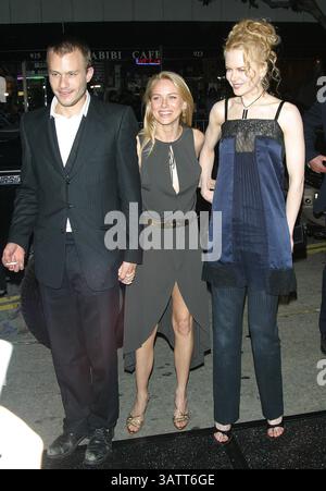 1 janvier, 1980 - La Californie, USA - Heath Ledger et Naomi Watts Nicole Kidman ..K26614MONSIEUR ''Le RING'' Projection spéciale.MANN BRUIN THEATRE, Westwood, CA.OCT. 09 2002. MILAN RYBA/ 2002.(Image Crédit : © Globe Photos/ZUMAPRESS.com) Banque D'Images