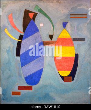 WASSILY KANDINSKY (1866-1944) Beide gestreift (les deux rayés) 1932, huile et gouache à bord. Dans la Fondation Basil & Elise Goulandris, Athènes, Gree Banque D'Images