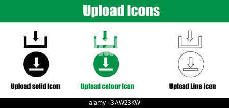 Icône de téléchargement isolé sur fond blanc. Illustration de Vecteur