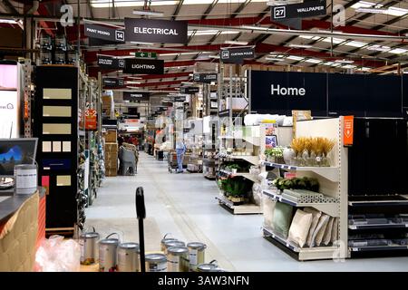 Supermagasin de bricolage B&Q, bexhill-on-Sea, sussex de l'est, royaume-uni Banque D'Images