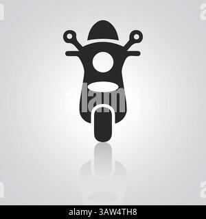 Icônes de moto, moto vintage, icônes uniques, et un logo de vélo avec un fond argenté, illustration vectorielle Illustration de Vecteur