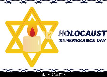Illustration vectorielle du souvenir de l'Holocauste Illustration de Vecteur