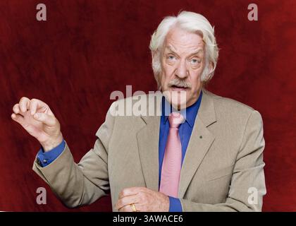 27 janvier 2008 - Hollywood, Californie, États-Unis - Donald Sutherland promeut ''Fool's Gold'' à Los Angeles, CA. 27 janvier 2008 (crédit image : © Armando Gallo/ZUMA Studio) Banque D'Images