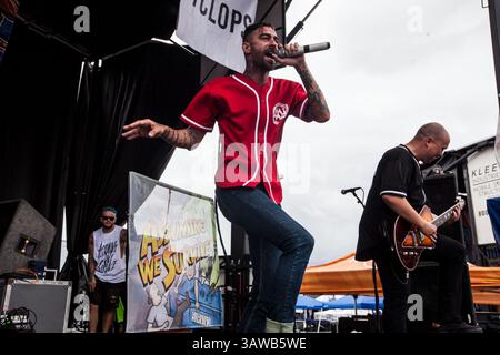25 juin 2016 - San Antonio, Texas, États-Unis - Emputing We Survive se produit au Warped Tour 2016 à San Antonio, Texas, le 25 juin 2016 (crédit image : © Michael Mullenix via ZUMA Wire) Banque D'Images