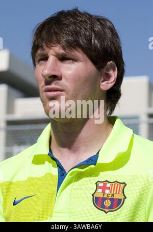 27 juin 2016 - Los Angeles, Californie, États-Unis - dimanche 26 juin 2016. Lionel Messi a annoncé qu'il ne jouerait plus en équipe nationale Argentine. Messi a raté une pénalité et a raté une occasion de gagner pour l'Argentine contre le Chili lors de la Copa America Centenario. PHOTO DU DOSSIER : jeudi 30 juillet 2009. Champions d'Europe de football FC Barcelone à Hollywood, Californie. (Crédit image : © Prensa Internacional via ZUMA Wire) Banque D'Images