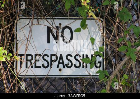Aucun signe d'intrusion sur barrière Banque D'Images