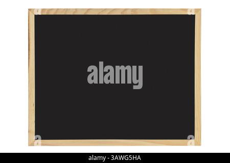 Slateboard avec cadre en bois - isolé sur fond blanc Tableau noir avec cadre en bois - isolé sur fond blanc Banque D'Images