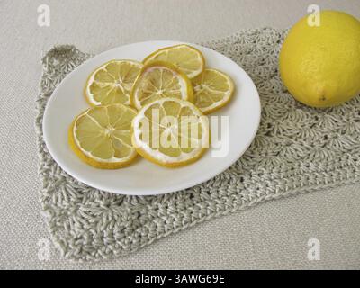 Tranches de citron séché Banque D'Images