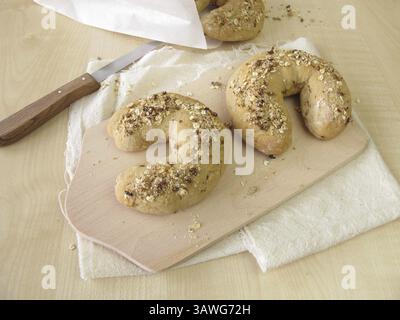 Croissant muesli Banque D'Images