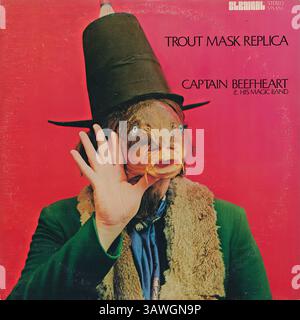 Captain Beefheart & His Magic Band - réplique de masque de truite - couverture de disque vinyle Vintage Banque D'Images