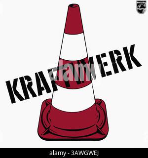 Kraftwerk - couverture de disque vinyle vintage Banque D'Images