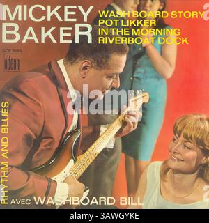 Mickey Baker avec Washboard Bill - Rhythm and Blues EP - couverture de disque vinyle vintage Banque D'Images