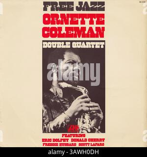 Ornette Coleman double Quartet - Free Jazz - couverture vinyle Vintage Banque D'Images