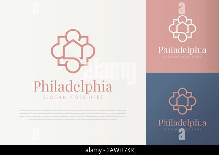 Abstrait House Brand Identity logo Template concept unique Business Real Estate Property Sign symbole Illustration de Vecteur