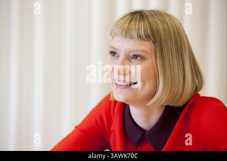 26 janvier 2013 - Hollywood, Californie, États-Unis - BEVERLY HILLS, CA - JANVIER 26 : Portrait de Mia Waskiowska faisant la promotion de « Stoker » à l'hôtel SLS le 26 janvier 2013 à Beverly Hills, Californie. (Crédit image : © Armando Gallo/ZUMA Studio) Banque D'Images