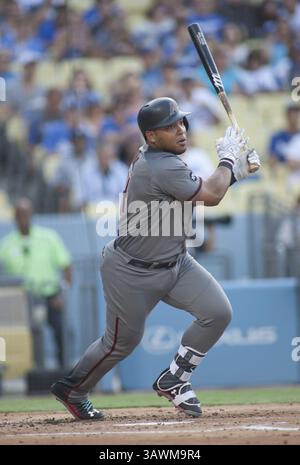 30 juillet 2016 - Los Angeles, Californie, U. S - Yasmany Tomas #24 des Arizona Diamondbacks à la batte lors de leur match avec les Los Angeles Dodgers le samedi 30 juillet 2016 au Dodger Stadium de Los Angeles, Californie. Les Dodgers perdent contre les Diamondbacks, 4-2. (Crédit image : © Prensa Internacional via ZUMA Wire) Banque D'Images