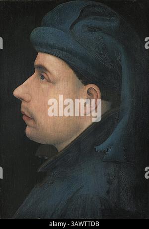 Titre : Portrait posthume de Venceslas de Luxembourg, Duc de Brabant artiste : artiste franco-flamand anonyme date : CA. 1400–1415 technique : huile sur panneau dimensions : 34,4 x 25,4 cm lieu : Museo Nacional Thyssen-Bornemisza, Madrid Banque D'Images