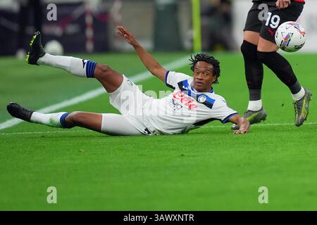 Milan, Italie. 12 avril 2025. Juan Cuadrado d'Atalanta lors du match de football Serie A entre Milan et Atalanta au stade San Siro de Milan, Italie du Nord - dimanche 20 avril 2025 . Sport - Soccer . (Photo de Spada/LaPresse) crédit : LaPresse/Alamy Live News Banque D'Images
