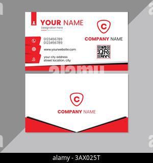 Conception de carte de visite minimale créative adaptée Illustration de Vecteur