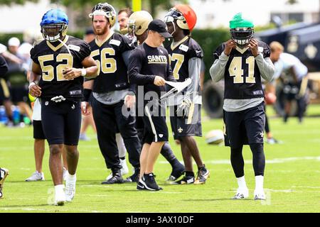 14 juin 2016 - les Saints de la Nouvelle-Orléans reviennent sur la défensive Roman Harper (41) dans des exercices défensifs pendant le mini camp des Saints de la Nouvelle-Orléans au centre d'entraînement des Saints de la Nouvelle-Orléans à la Nouvelle-Orléans, LOUISIANE. Stephen Lew/CSM(crédit image : © Stephen Lew/CSM via ZUMA Wire) Banque D'Images