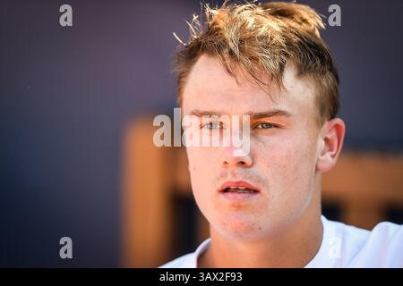 Barcelone, Espagne. 20 avril 2025. RUNE Holger du Danemark lors de la septième journée de Barcelona Open Banc Sabadell 2025, 72e Trofeo Conde de Godo, ATP 500 tournoi de tennis le 20 avril 2025 au Real Club de Tenis Barcelona à Barcelone, Espagne - photo Matthieu Mirville (Sergio Ros)/DPPI crédit : DPPI Media/Alamy Live News Banque D'Images