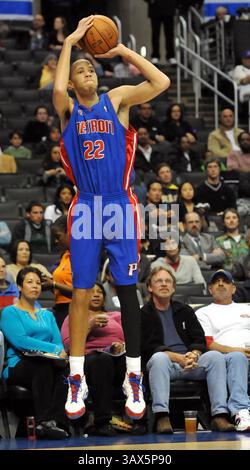 NBA : 24 février 2010 : pistons #22 Tayshaun Prince .. Les Clippers de Los Angeles ont battu les pistons de Détroit 97-91.(image crédit : © Jayne Oncea/Cal Sport Media/ZUMApress.com) Banque D'Images