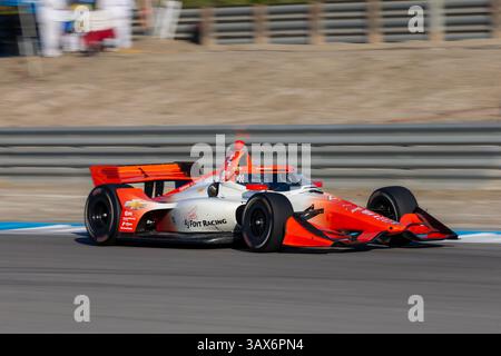 Thermal, CA, États-Unis. 23 mars 2025. Le pilote de LA SÉRIE NTT INDYCAR, DAVID MALUKAS (4) (USA) de Chicago, il, court à travers les virages lors du Grand Prix du Thermal Club INDYCAR au Thermal Club de Thermal CA. (Crédit image : © Walter G. Arce Sr./ASP via ZUMA Press Wire) USAGE ÉDITORIAL SEULEMENT ! Non destiné à UN USAGE commercial ! Banque D'Images