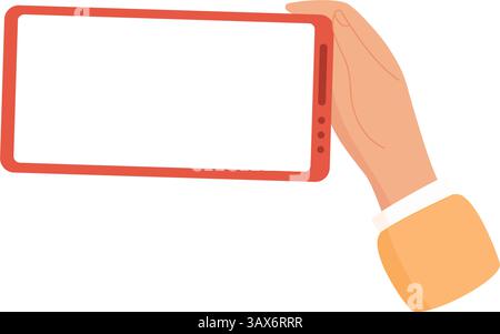 Main tenant un smartphone avec écran vierge Illustration de Vecteur