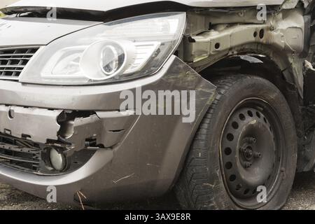 Voiture totalisée après un accident Banque D'Images