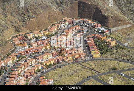 Quartier récemment construit Valle de la Luna, vue sur la ville, vu du Mirador Concepcion, Santa Cruz de la Palma, la Palma, Espagne, Europe Banque D'Images