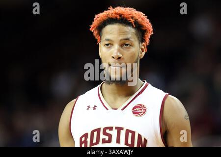 23 décembre 2016 ; Chestnut Hill, ma, États-Unis ; les Boston College Eagles gardent Ky Bowman (0) lors d'un match de basket-ball de la NCAA entre les Providence Friars et les Boston College Eagles au Conte Forum. Boston College bat Providence 79-67. Anthony Nesmith/Cal Sport Media(image de crédit : &copy ; Anthony Nesmith/CSM via ZUMA Wire) Banque D'Images