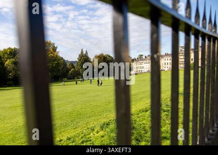 Royal Crescent, ville de Bath, Somerset, Angleterre, Royaume-Uni Banque D'Images