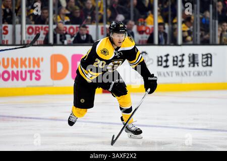 Samedi 31 décembre 2016 : le centre des Bruins de Boston Riley Nash (20 ans) en action lors du match de la Ligue nationale de hockey entre les Sabres de Buffalo et les Bruins de Boston tenu au TD Garden, à Boston, Mass. Boston bat Buffalo 3-1. Eric Canha/CSM(image de crédit : &copy ; Manny Flores/CSM via ZUMA Wire) Banque D'Images