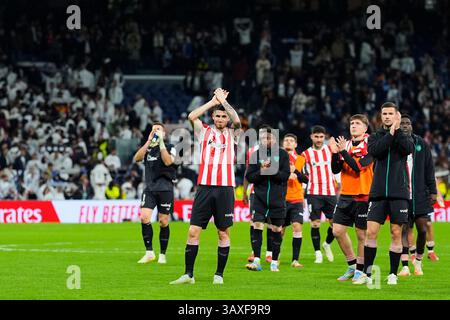 Madrid, Espagne. 20 avril 2025. Lors de la Liga EA Sports match entre le Real Madrid et l'Athletic Club joué au stade Santiago Bernabeu le 20 avril 2025 à Madrid, en Espagne. (Photo de Cesar Cebolla/PRESSINPHOTO) crédit : AGENCE SPORTIVE PRESSINPHOTO/Alamy Live News Banque D'Images