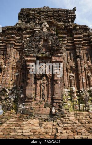 Temple C1, considéré comme le plus ancien temple construit sur le site. Il a été reconstruit aux Xe et XIe siècles pour être consacré à la statue humaine de Banque D'Images