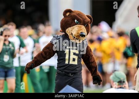 24 septembre 2016 - Waco, Texas, U. S - la mascotte des Baylor Bears en action pendant le match entre les Oklahoma State Cowboys et les Baylor Bears au stade McLane de Waco, Texas. (Crédit image : © Dan Wozniak via ZUMA Wire) Banque D'Images